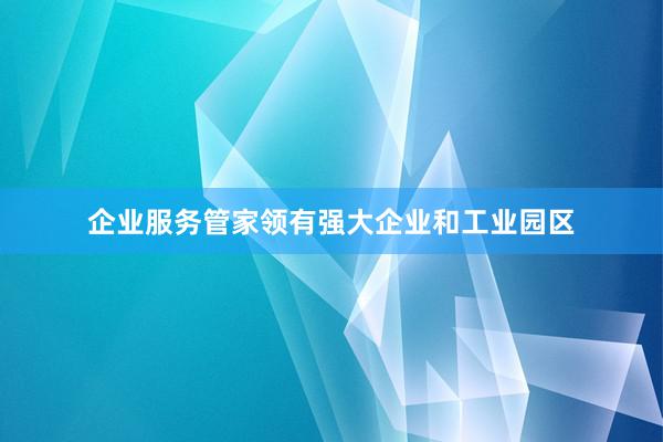 企业服务管家领有强大企业和工业园区